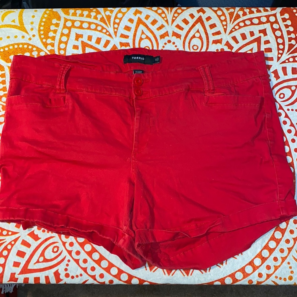 Torrid Size 24 Red Shorts